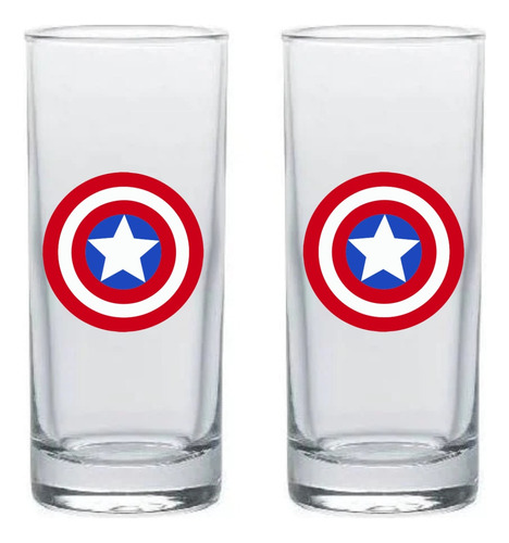 Copa Capitan America Shots Aguardientera Tequila X 2 Unid