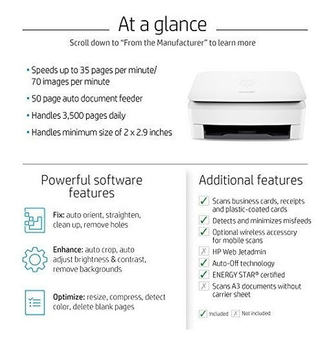 Imagen 3 de 3 de Scanjet Pro Sheet Feed Scanner Computadora Sg