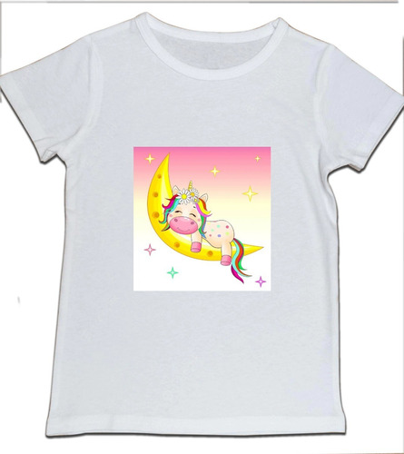 Camiseta Niño Ilustracio Unicornio Luna