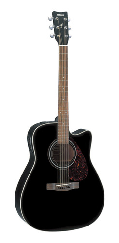 Imagen 1 de 2 de Guitarra Electroacústica Yamaha FX370C para diestros black palo de rosa gloss