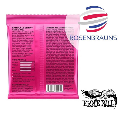 Imagen 2 de 5 de Cuerdas Guitarra Eléctrica Ernie Ball Super Slinky 9-42