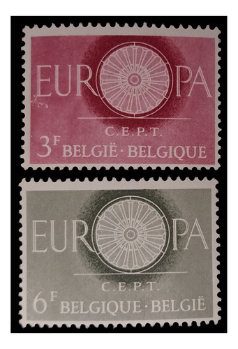 Bélgica Tema Europa 1960 Nv. C/g Yv. 1150/51