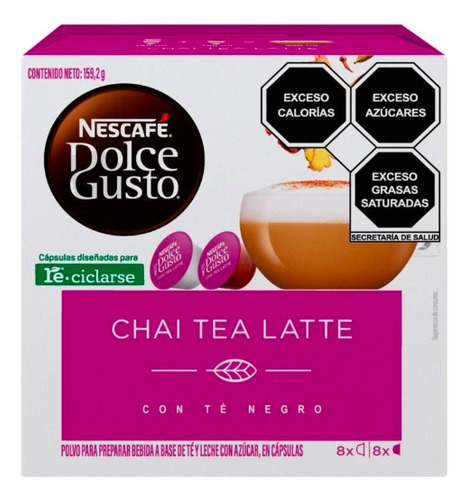 Cápsulas Nescafé Dolce Gusto Chai Tea Latte 16 Pzas