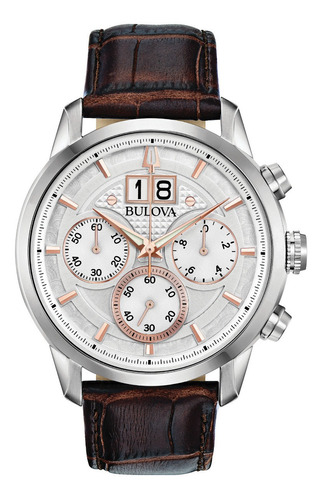 96b309 Reloj Bulova Sutton Cafe/plateado/rosado