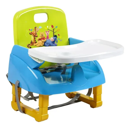 Silla De Comer Plegable Portátil Para Bebés Color Blanco Silla Infantil