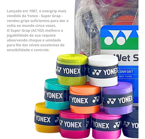 4 Wet Super Grap Overgrip Comfort Tacky Feel Wet Type Yonex Cor Combo 2