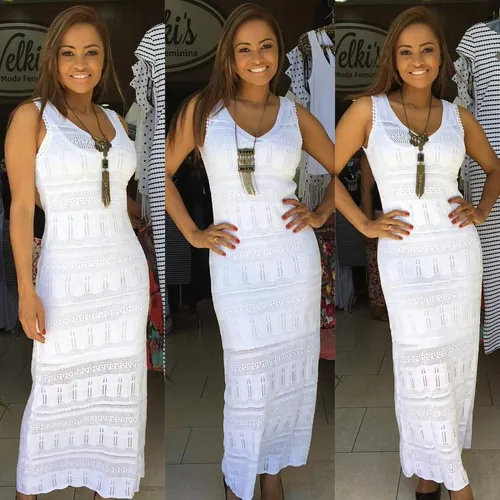 Vestido croche reveillon 2025