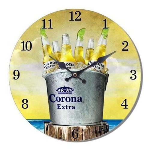 Reloj Mural De Madera Diseño Cerveza Corona