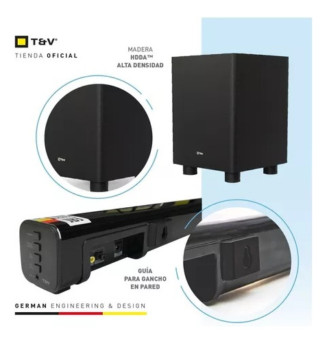 Barra De Sonido Bluetooth Dunn Inalámbrico Optico Smart Tv