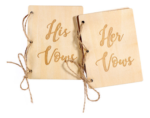 Set De Regalo De Boda His And Her Vow Books, Papel Kraft Mar