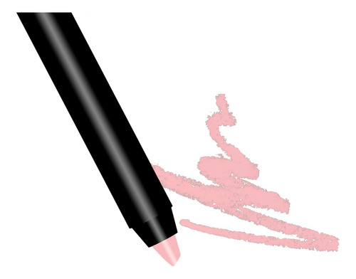 Lápiz Delineador De Labios Color Rosa Pálido Mate De Larga D