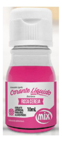 Corante Alimentício Líquido Rosa Cereja Mix Frasco 10ml