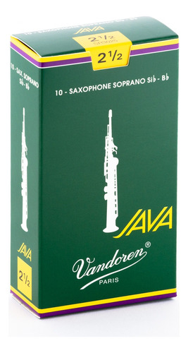 Cajas De Cañas Saxo Soprano Java Nº2.5 Sr3025 Vandoren