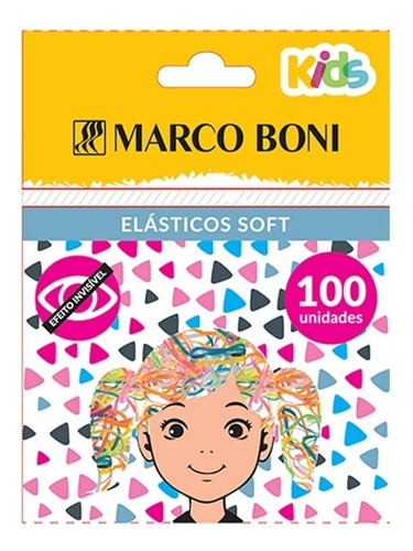 Elástico De Cabelo Soft Coloridos 100 Unidades Marco Boni