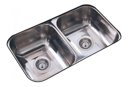 Pileta Bacha Doble De Cocina Johnson C28/18 Acero Inox P