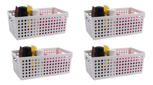 Set X 4 Canasto Organizador Cesto Plastico Orbital #814 