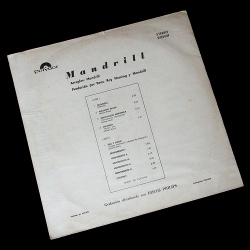 ¬¬ Vinilo Mandrill / Peace And Love Zp Ing (Usado)