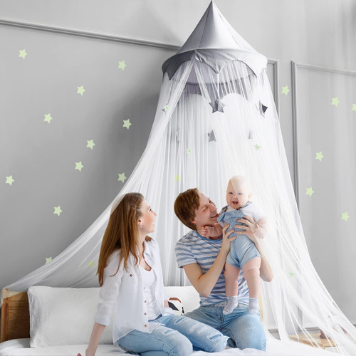 Cola Para Niños Cama Con Estrellas, Cuna Con Cuna Con Cúpula