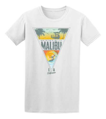 Malibú Paraíso Para Surfear Camiseta Gráfica- Shutterstock