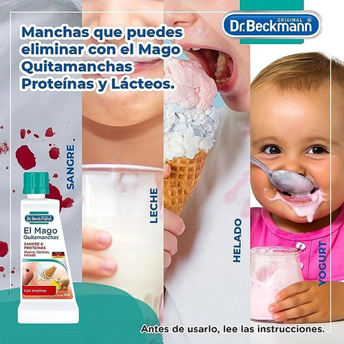 Dr. Beckmann - El Mago Quitamanchas Sangre Y Proteínas 2pzas