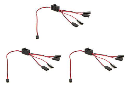 Cable De Extensión Rc Servo, 3 Piezas, 1 A 4 Hilos, Control