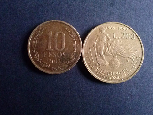 Moneda Italia 200 Liras Bronce 1999 (c21)