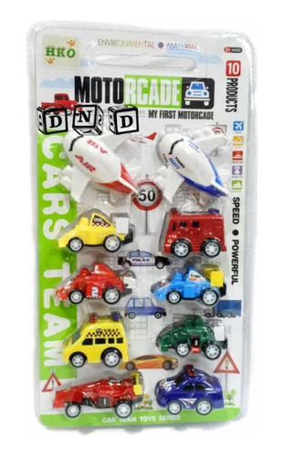 Set De Autitos A Fricción 10pcs