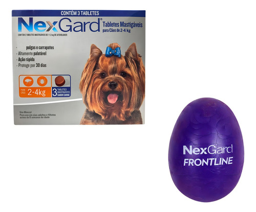 Antipulgas Nexgard Para Pulgas Carrapatos 3 Tablete 2 A 4kg