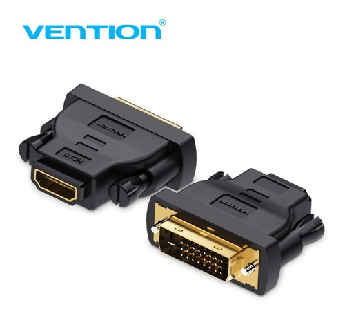 Imagen 2 de 10 de Adaptador Premium Dvi (24+1) Macho A Hdmi Hembra - Vention
