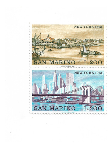 San Marino 1973 Ciudades Nueva York Serie Mint Comp 831/32  