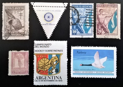 Argentina, Lote 7 Cinderellas Diferentes Nu Y Usadas L14179
