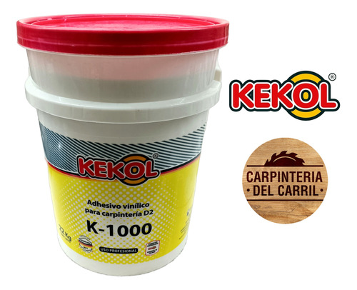 Adhesivo Vinílico P Madera Cola Carpintero K1000 22 Kg Kekol