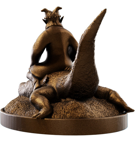 Estátua Imagem Agares - Ars Goetia Cor Cor Cobre Antigo