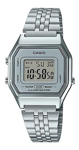 Imagen 1 de 6 de Reloj Mujer Casio La680wa-7 Plateado Digital / Lhua Store