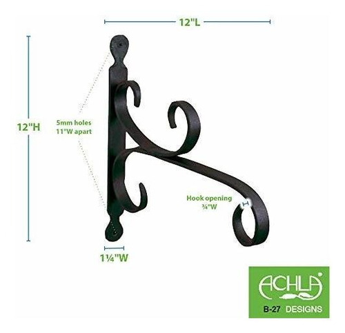 Soporte De Pared De Hierro Forjado Pequeño Multiusos B-27 De