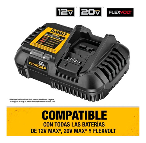 Cargador Rápido Flexvolt 12v/20v/60v Max Dewalt Dcb1106