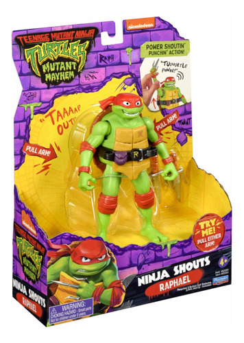 Tortuga Ninja Rafhael Figuras Deluxe 15cm Y Sonido