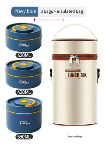 Recipiente Caliente Para Almuerzo P4food, De Acero Inoxidabl