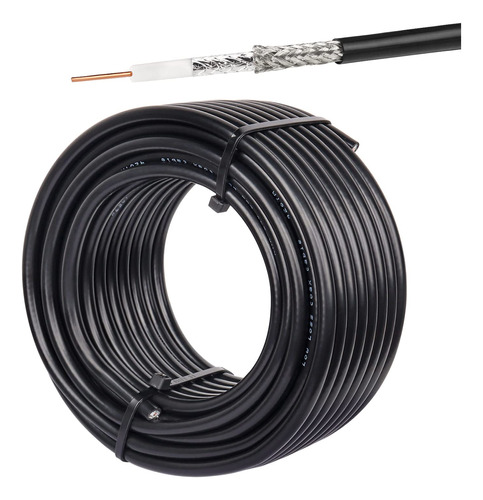 Xrds -rf Cable Coaxial Rg59 De 100 Pies, Cable De Doble Prot