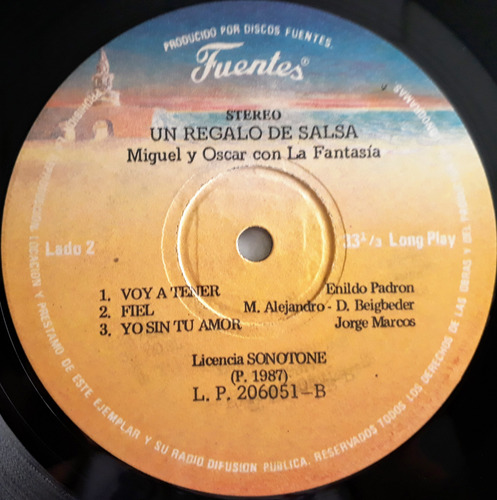 Un Regalo De Salsa - Miguel Y Oscar (vinilo) (Usado)