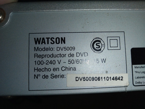 Reproductor De Dvd Watson A Revisar (Usado)