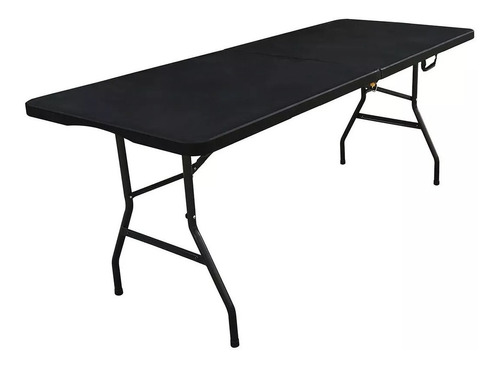 Cu Mesa Plegable Jardin Pro 180cm Negra Valija