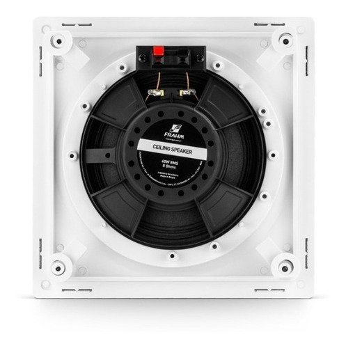 Par Quadrada Embutir Arandela 6 Ambiente Teto 80 Rms Frahm Cor Branco