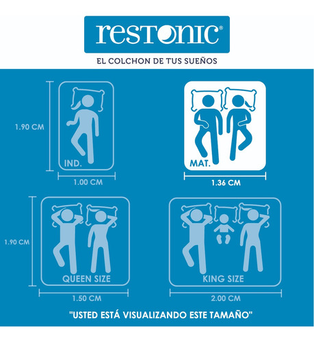 Colchón Queen Size Restonic Soporte Comodo Ortopédico