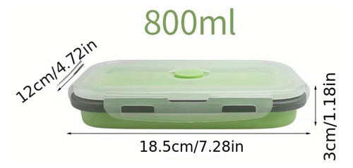 Fiambrera De Silicona Plegable 4 Piezas/set