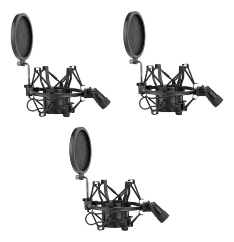 3 Juego Soporte Microfono Para Montaje Escritorio Araña