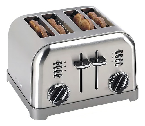Torradeira Cuisinart 4 Fatias Dual Vitrine Inox