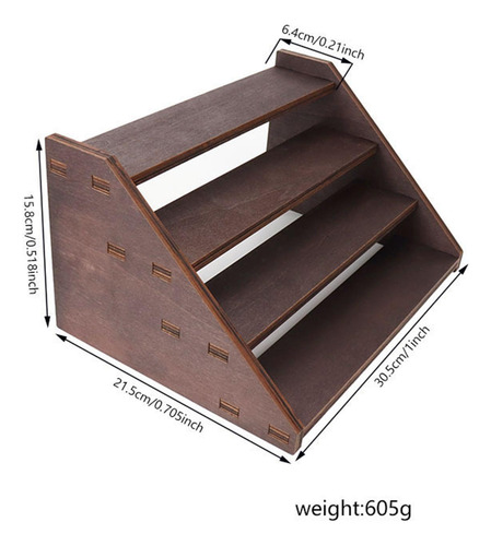 Soporte Elevador De Exhibición De Madera Estante De