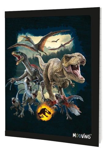 Cuaderno Tapa Flex 16 X 21cm 48 Hojas Jurassic World Mooving Color modelo 3