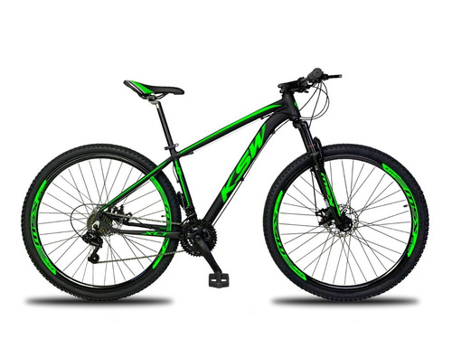 Bicicleta Aro 29 Ksw 27v Deore Freio Hidraulico Trava Guidão